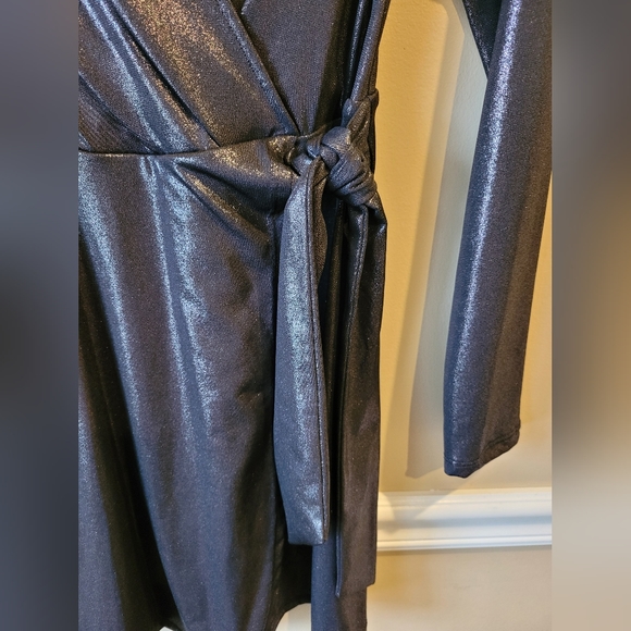 BCBG Metallic Wrap Dress - Picture 6 of 7